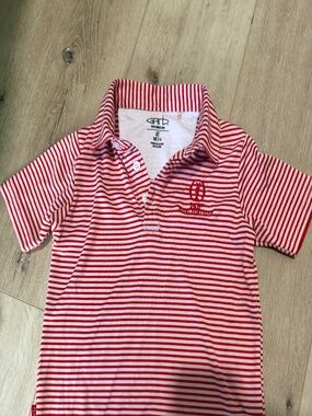 Gard striped red and white Royal Portrose monogram 4t